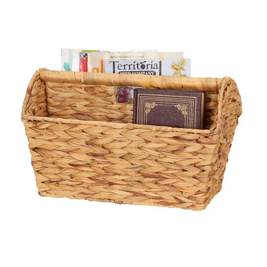 Household Essentials 17.5" Hyacinth Rectangular Woven Magazine Rack